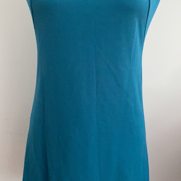 Amanda Uprichard Teal Knit Open Back Rayon Blend Tunic Dress - S - Picture 5 of 12